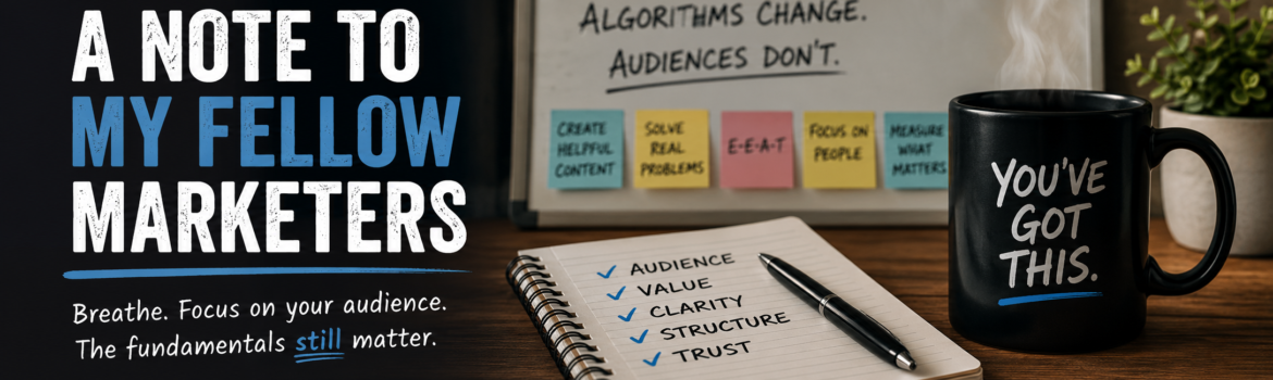 Image with the title, AI and marketing panic