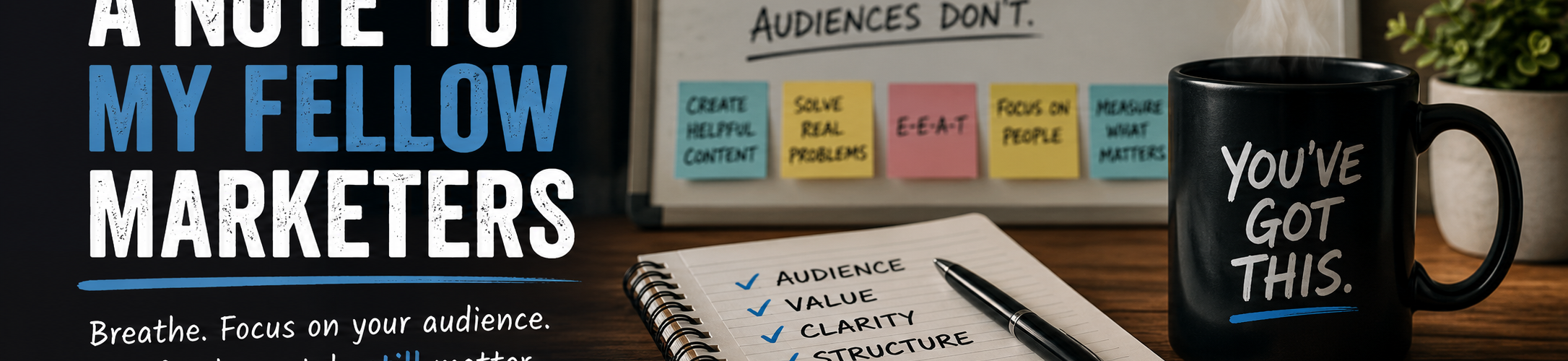 Image with the title, AI and marketing panic